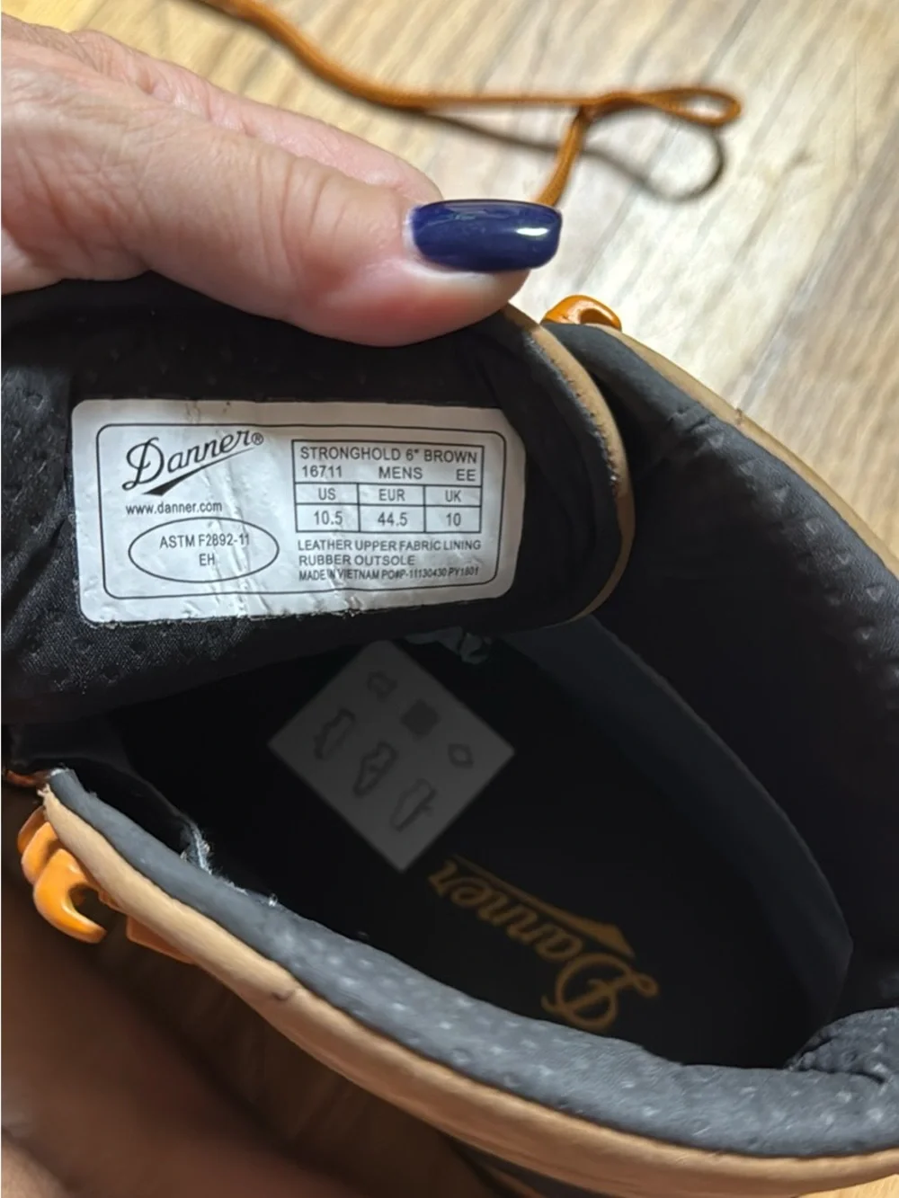 Danner Tan and Black Leather Waterproof Hiking Boots